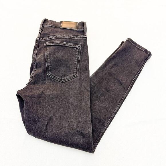 Madewell 10" High-Rise Skinny Denim Jeans Black Charcoal Wash Size 29 - Picture 9 of 9